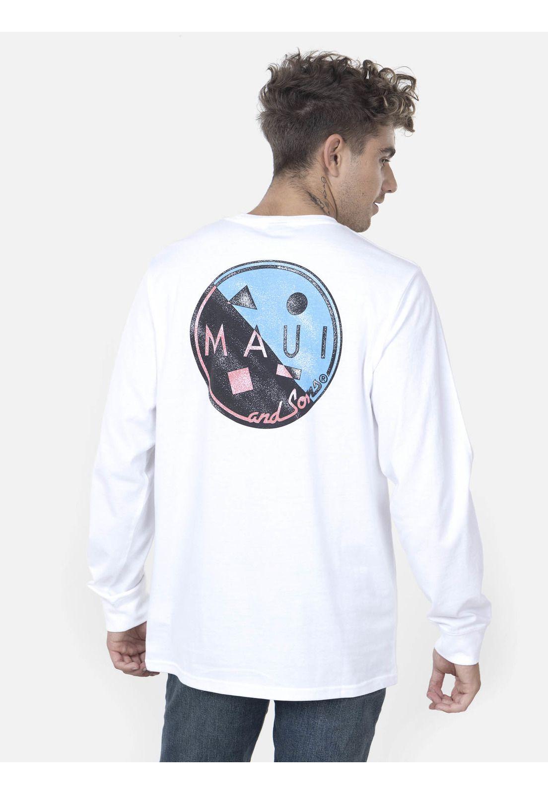 Polera Hombre MID COOKIE DUO LS TEE Blanco Maui and Sons-1