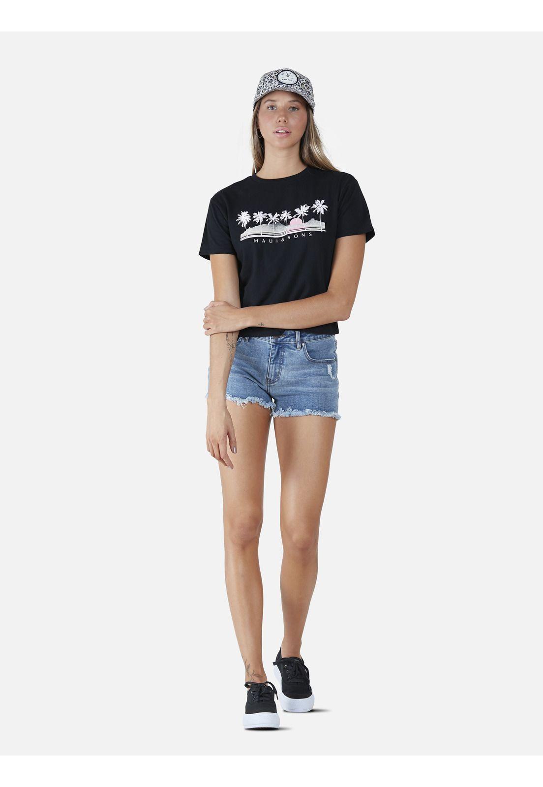 Polera  Mujer Negro 5P514-WV22 Maui And Sons-3