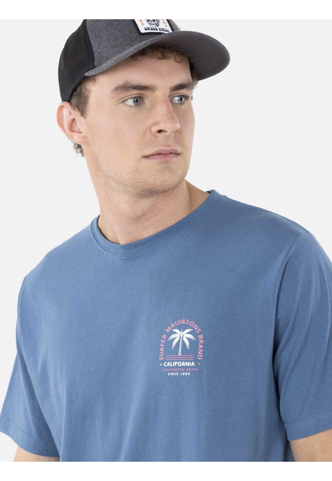 Polera SURFER BRAND Hombre Azul Maui and Sons-2