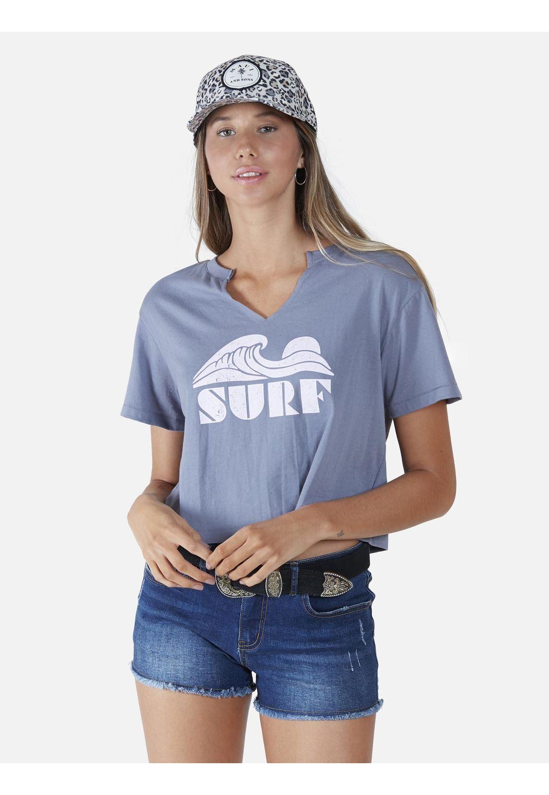 Polera  Mujer Gris Oscuro 5P525-WV22 Maui And Sons-0