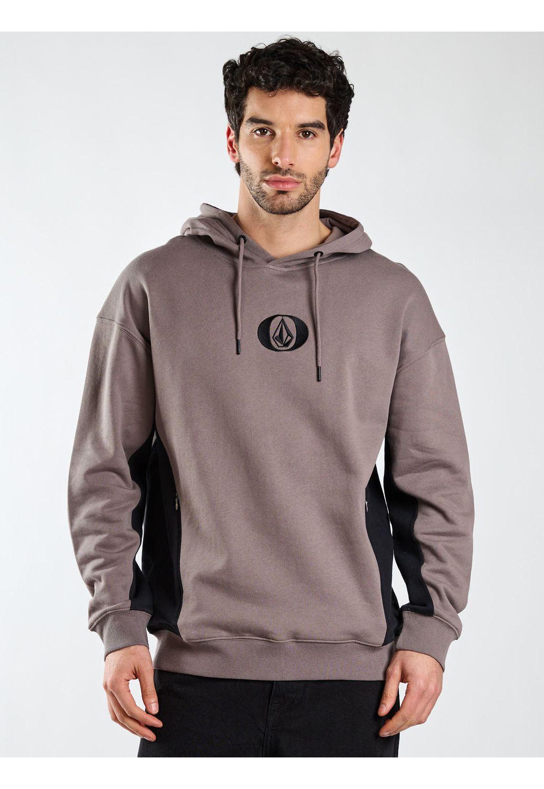 Poleron Canguro Ransom Negro Hombre Volcom-0