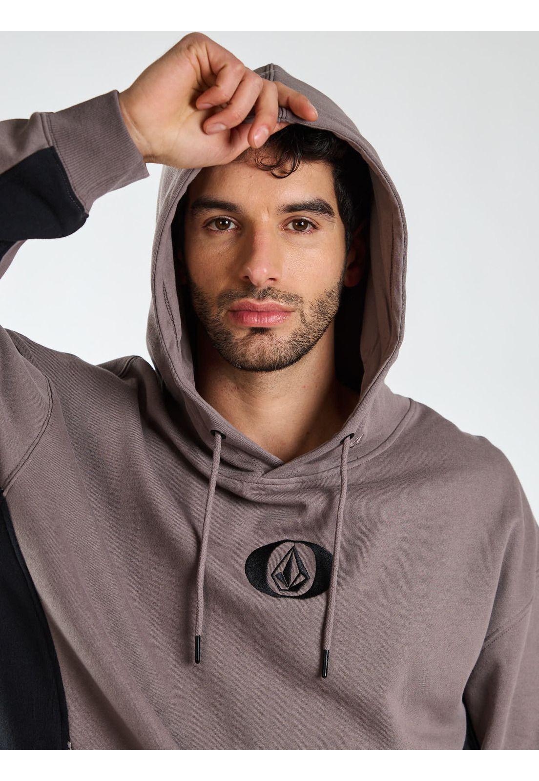 Poleron Canguro Ransom Negro Hombre Volcom-3