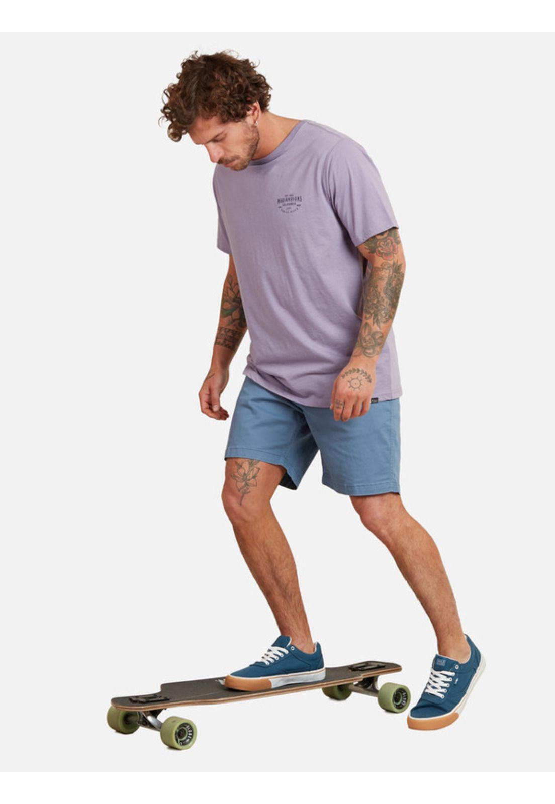 Polera California Lax Ss Tee Hombre Morado Maui And Sons-3