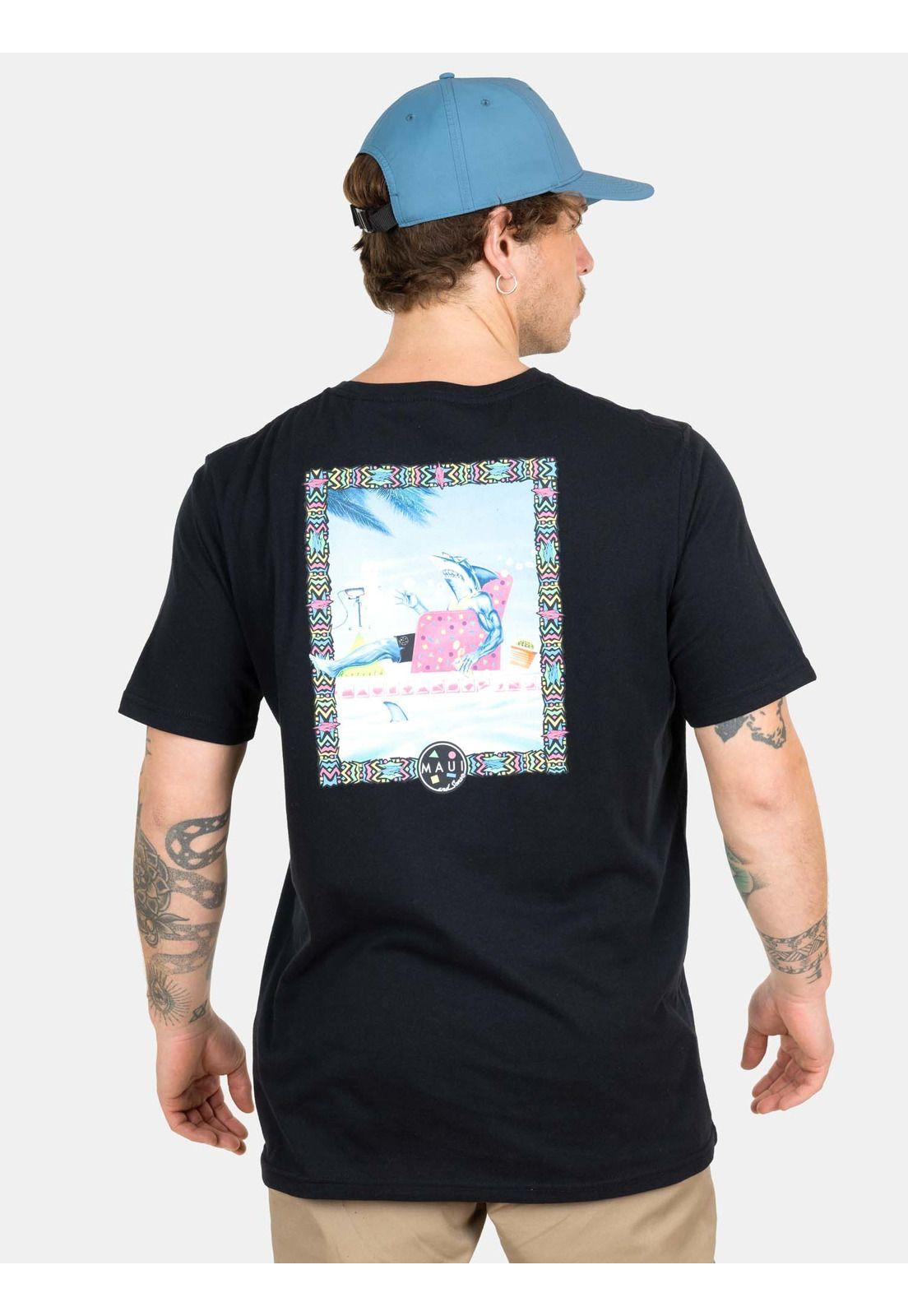 Polera MC Relax Pool Negro Hombre Maui And Sons-1
