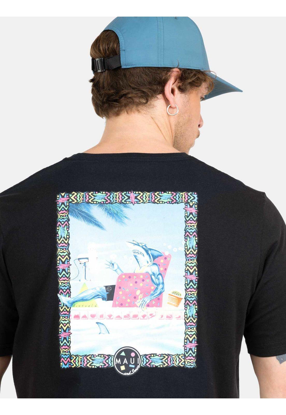 Polera MC Relax Pool Negro Hombre Maui And Sons-3