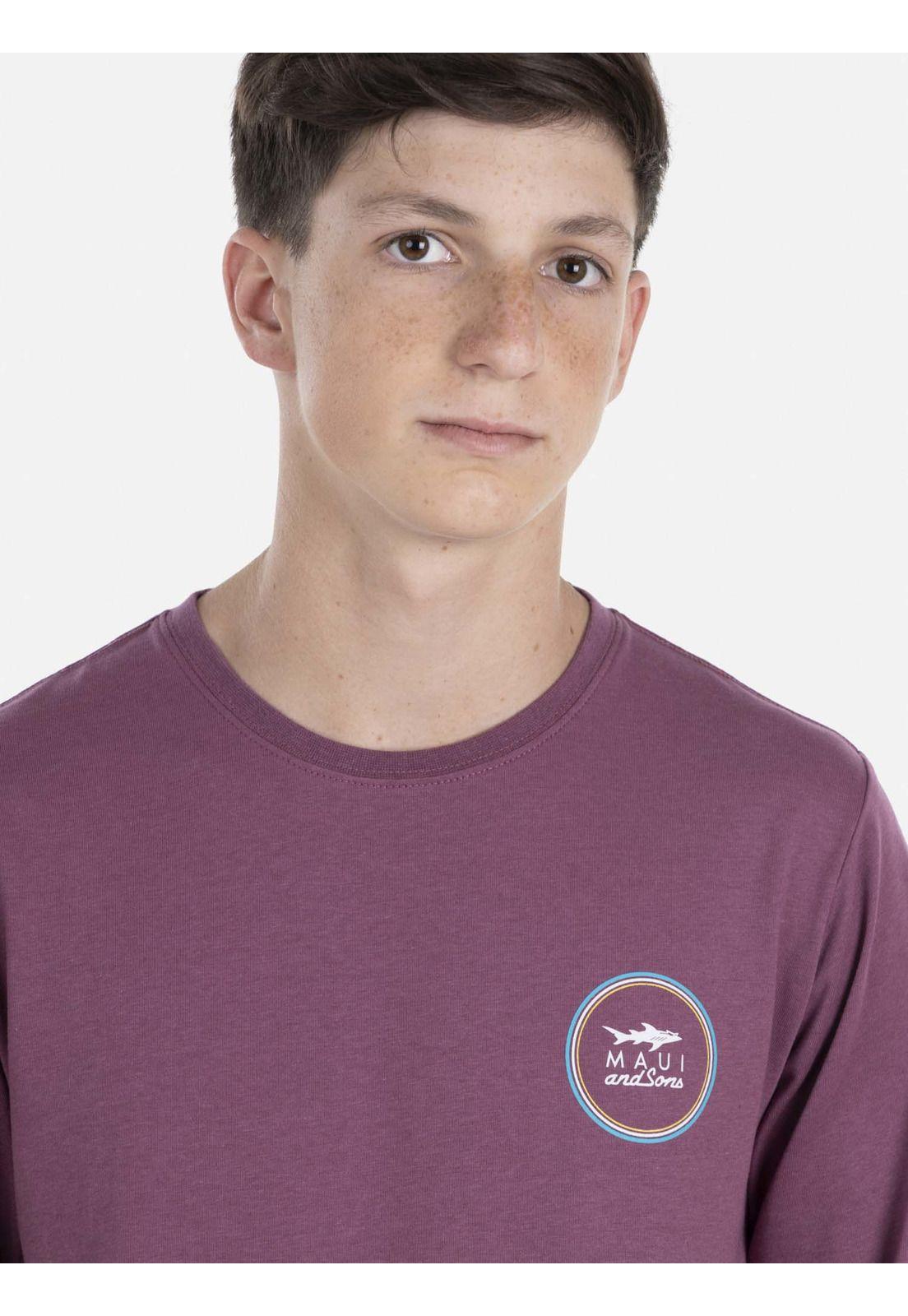 Polera SHARK CLASSIC LS TEE Juvenil Rojo Maui & Sons-2