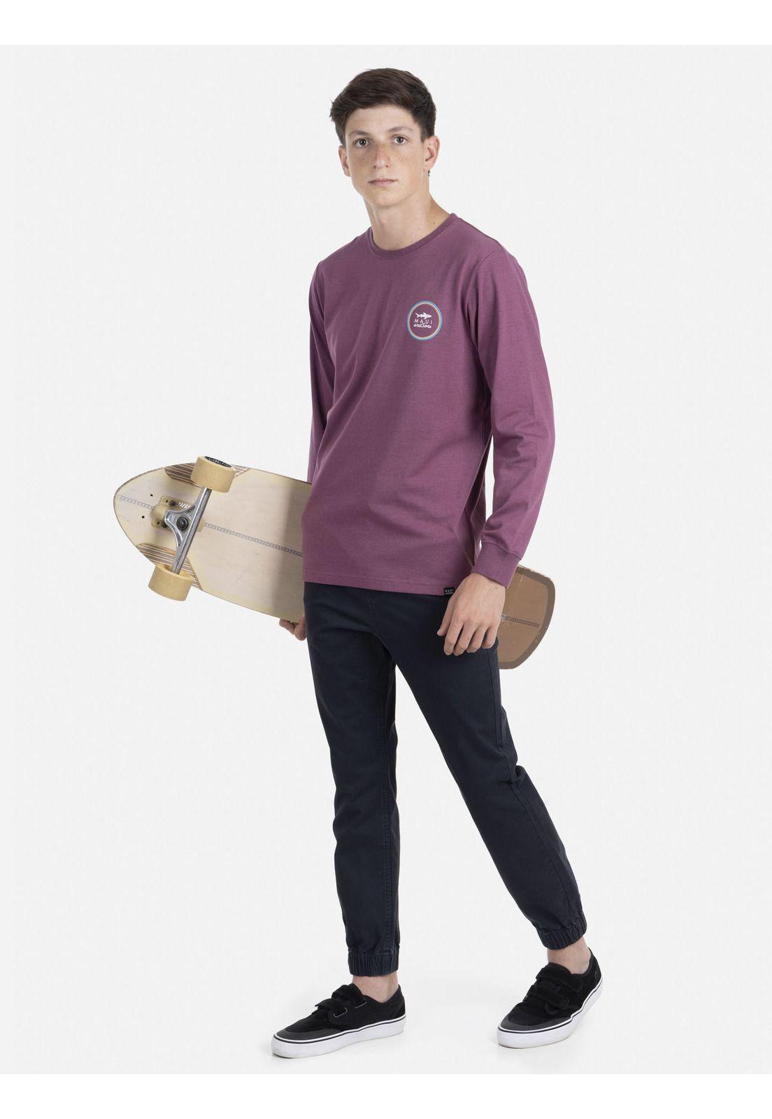 Polera SHARK CLASSIC LS TEE Juvenil Rojo Maui & Sons-3