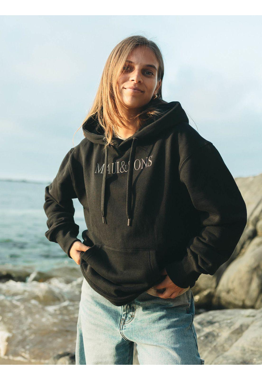 Poleron Canguro Filipinas Negro Mujer Maui And Sons-0