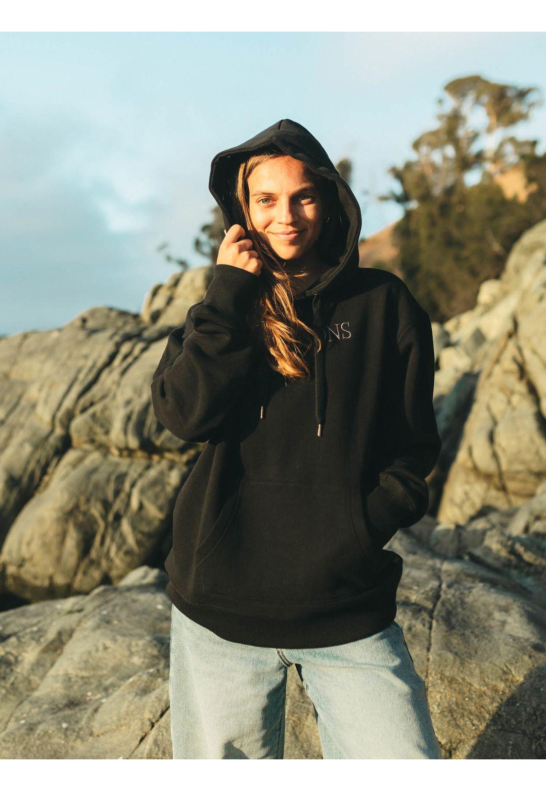 Poleron Canguro Filipinas Negro Mujer Maui And Sons-1