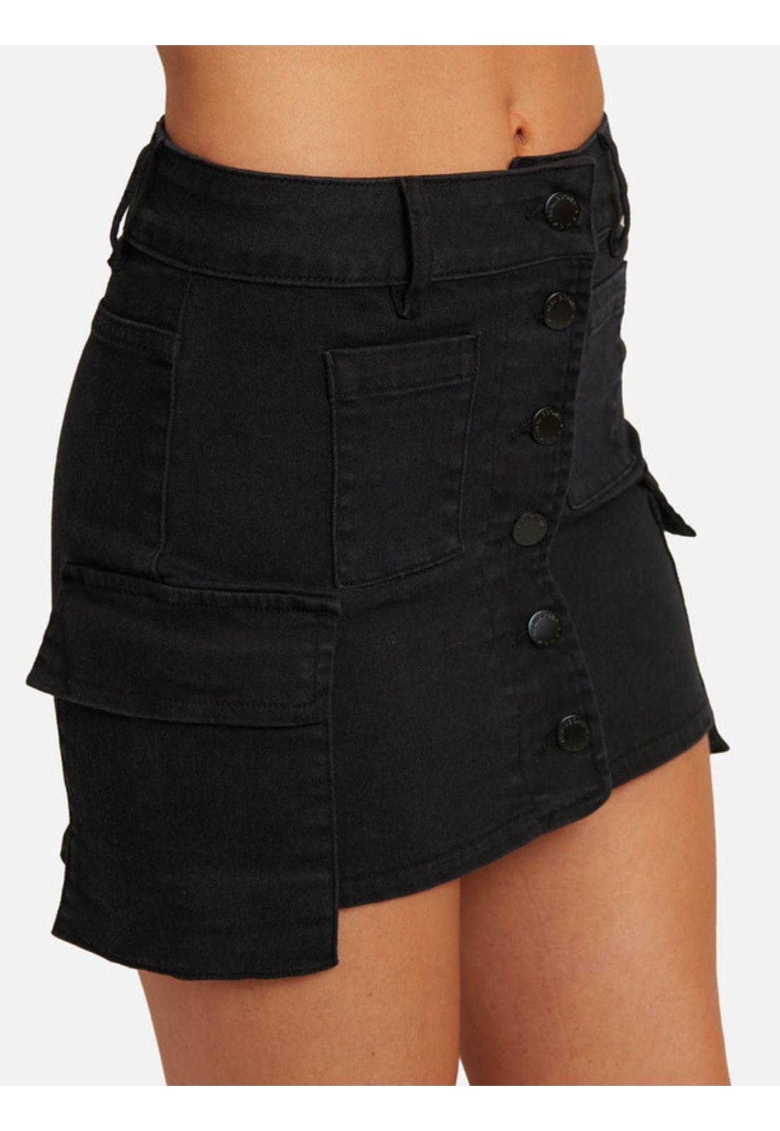 Falda Cargo Skirt Negro Mujer Maui And Sons-2