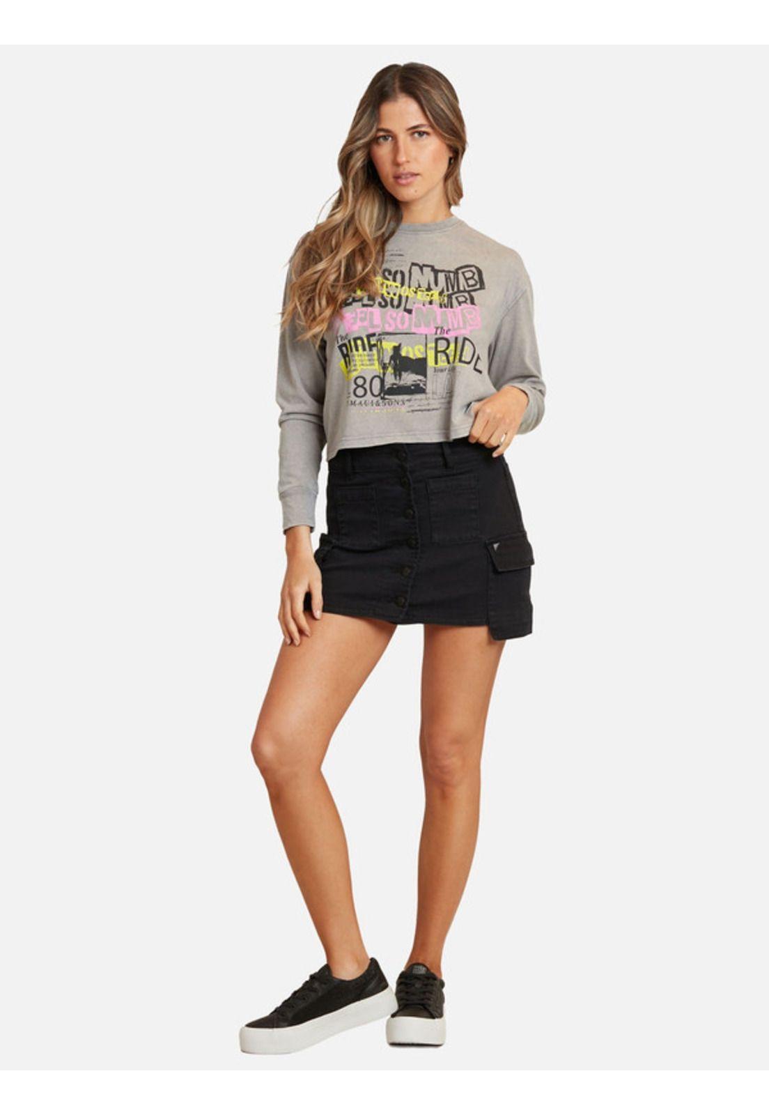 Falda Cargo Skirt Negro Mujer Maui And Sons-3