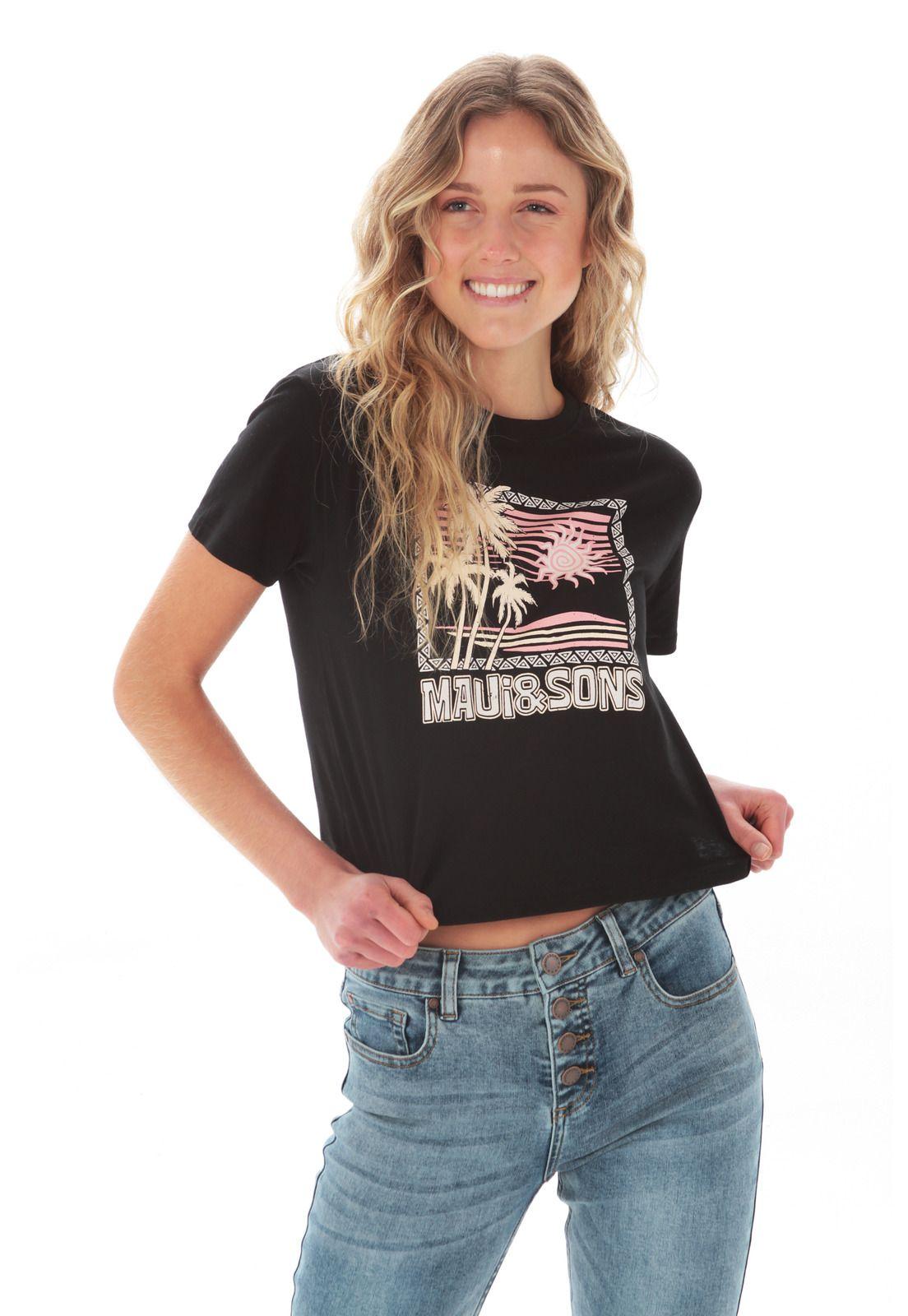 Polera Mujer 5P246-WV21 Negro Maui and Sons-0