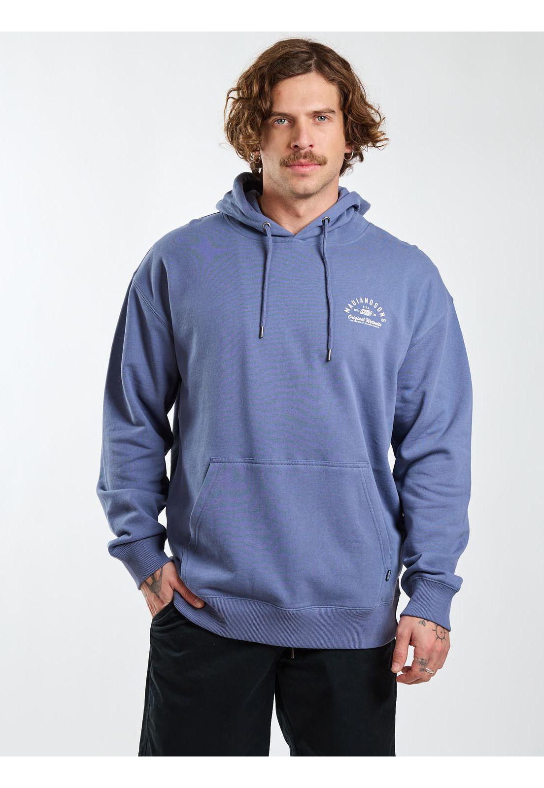 Poleron Canguro Wave Rider Celeste Hombre Maui and Sons-6