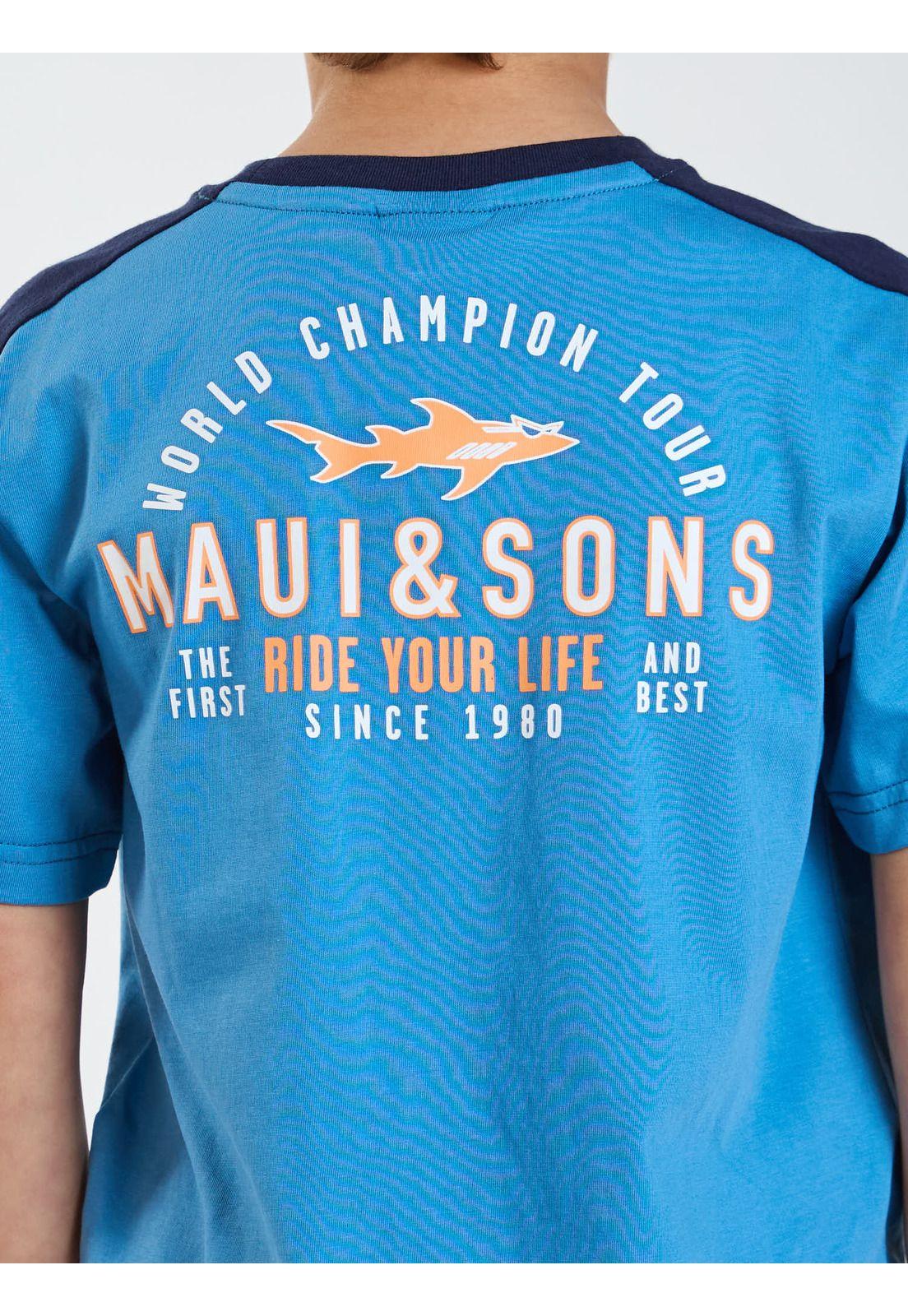 Polera MC Rider Azul Infantil Maui and Sons-3