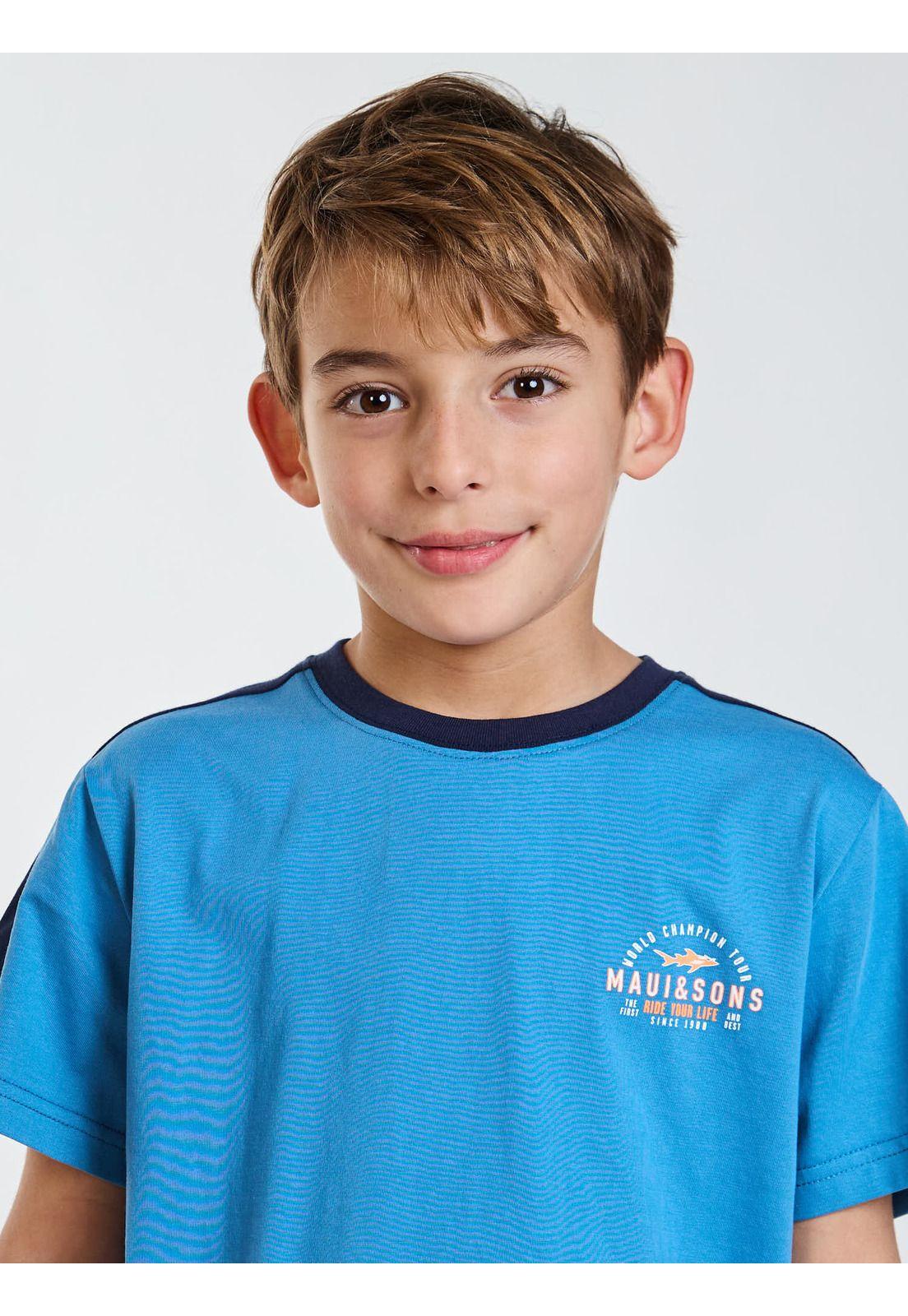 Polera MC Rider Azul Infantil Maui and Sons-4