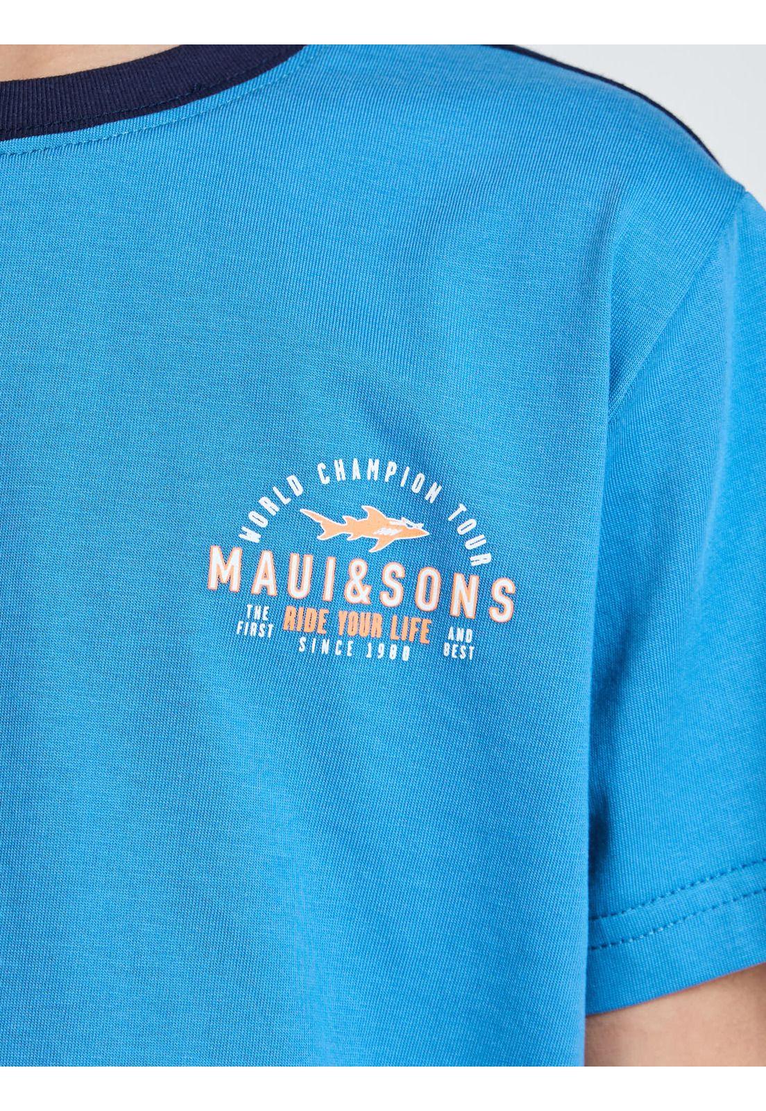 Polera MC Rider Azul Infantil Maui and Sons-5