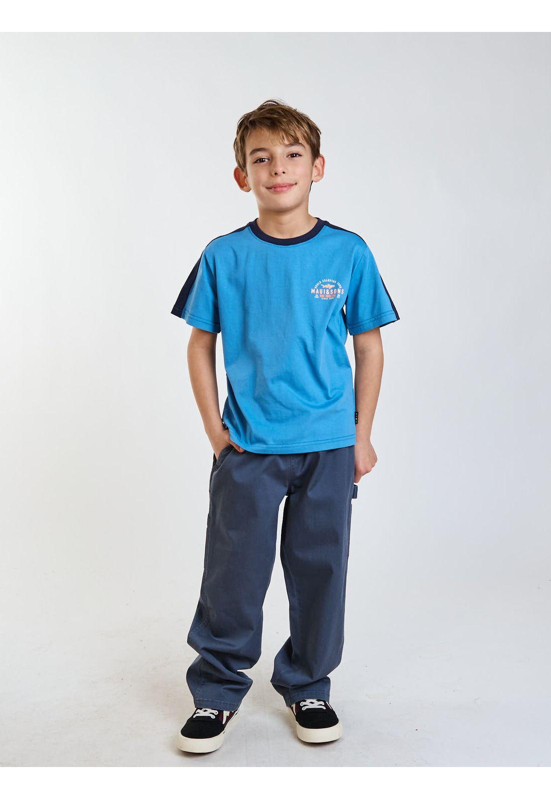Polera MC Rider Azul Infantil Maui and Sons-6