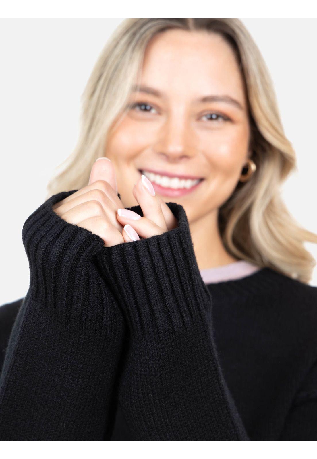 Sweater Luauva Negro Mujer Maui And Sons-2