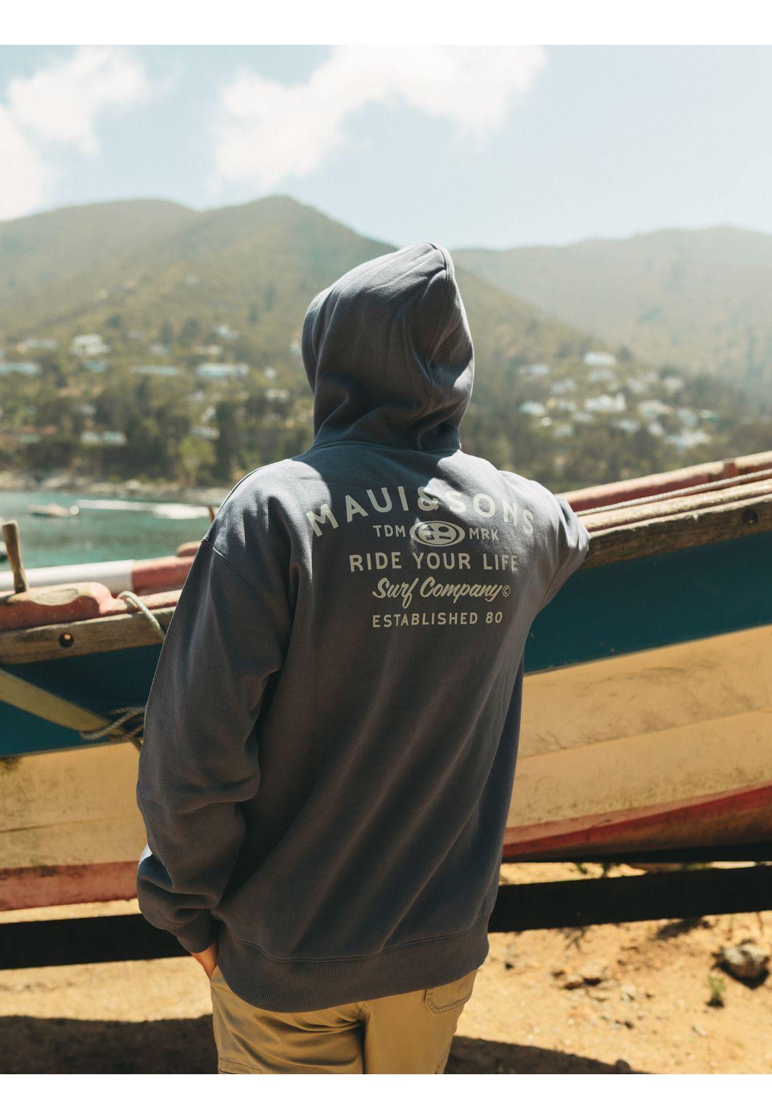 Poleron FZ Seava Azul Hombre Maui And Sons-2