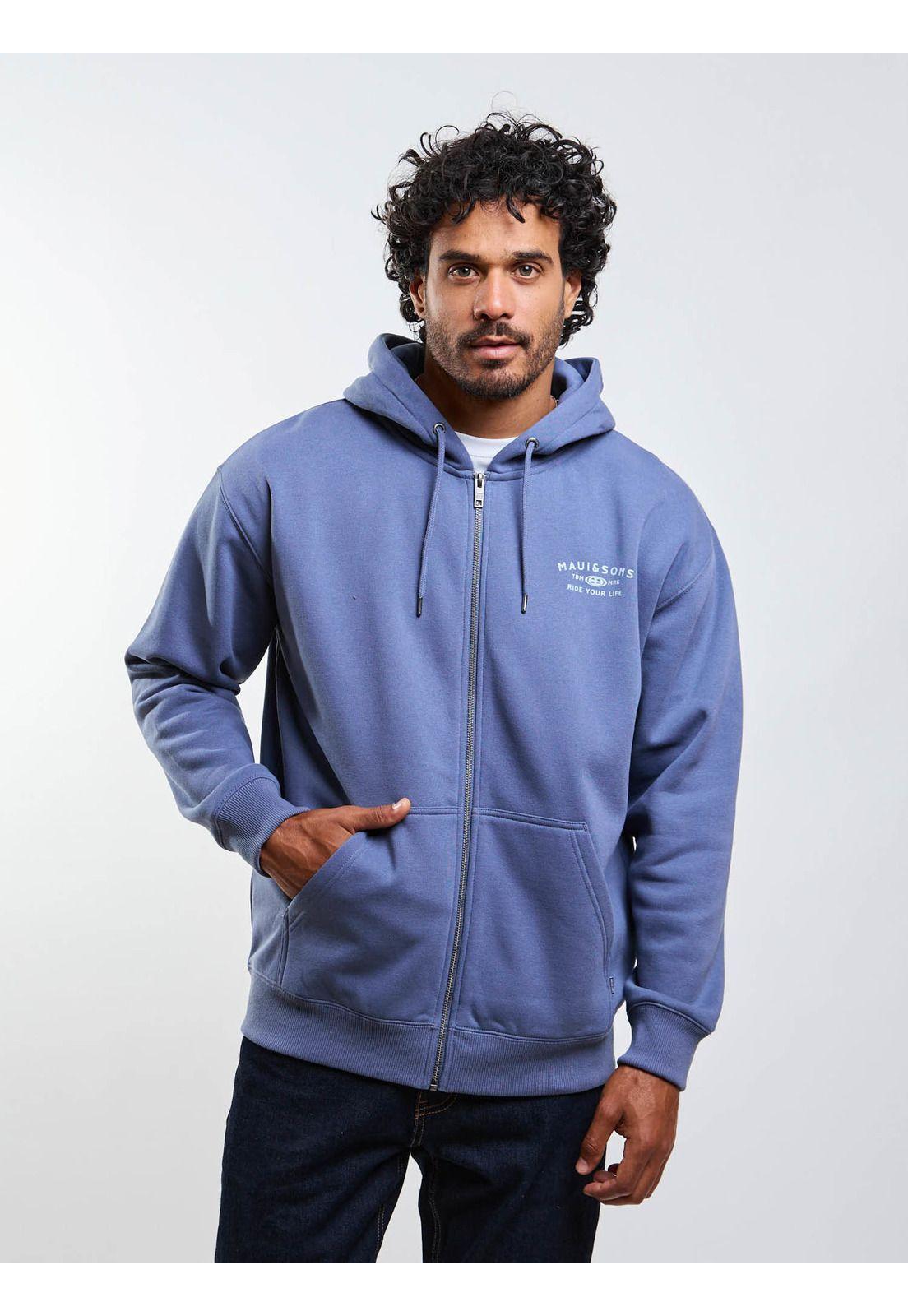 Poleron FZ Seava Azul Hombre Maui And Sons-3