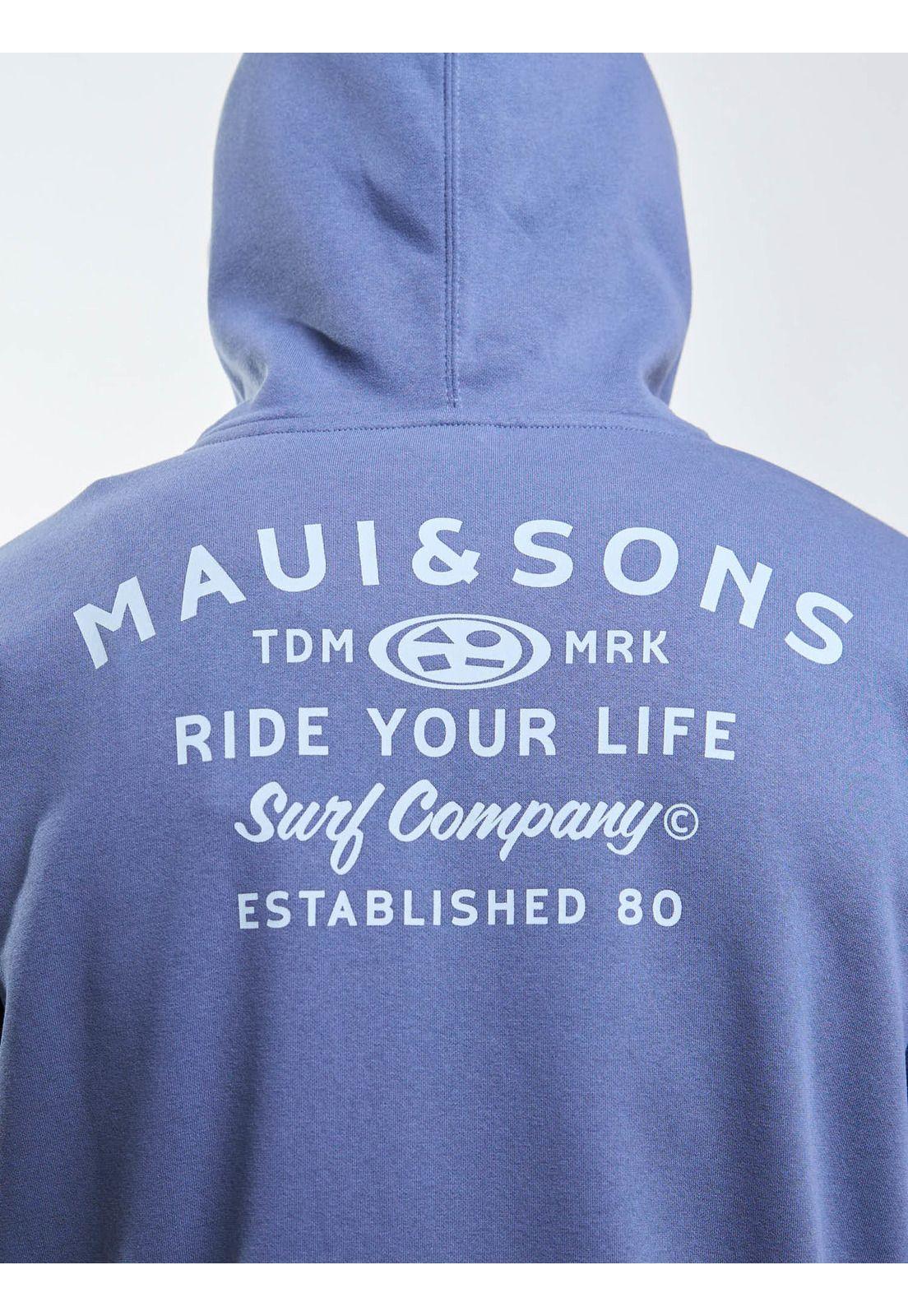 Poleron FZ Seava Azul Hombre Maui And Sons-5