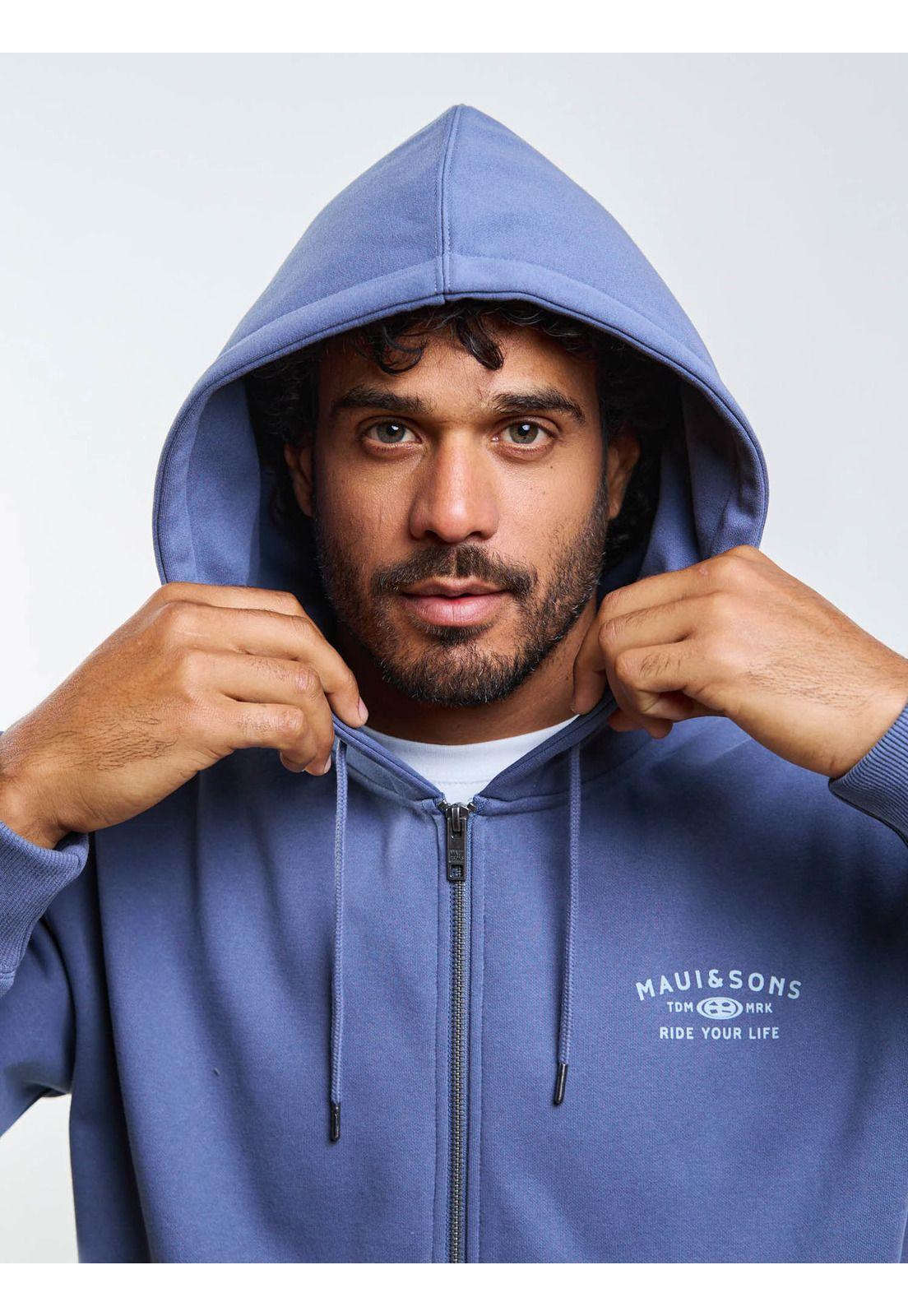 Poleron FZ Seava Azul Hombre Maui And Sons-6