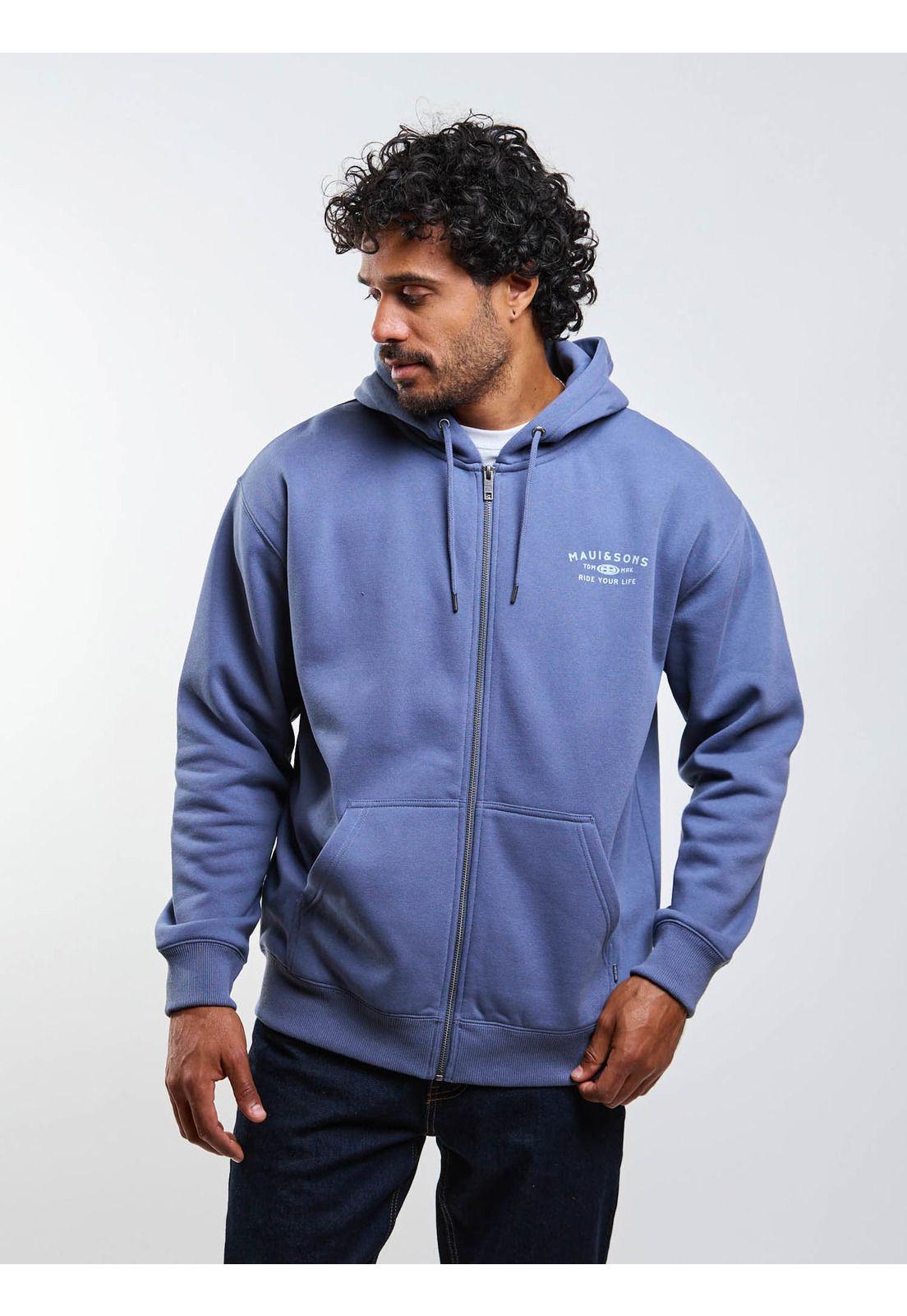 Poleron FZ Seava Azul Hombre Maui And Sons-7