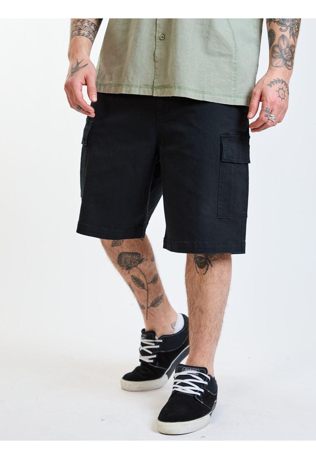 Bermuda Baggy Headland Negro Hombre Rusty-0