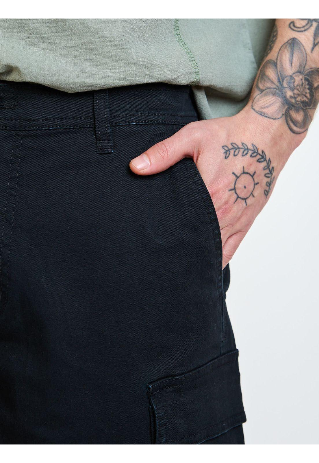Bermuda Baggy Headland Negro Hombre Rusty-4