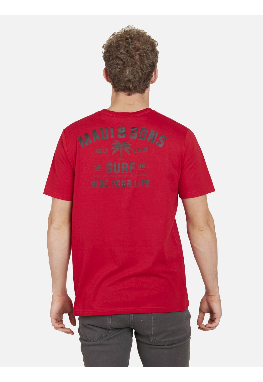 Polera GOLD COAST Hombre Rojo Maui and Sons-1