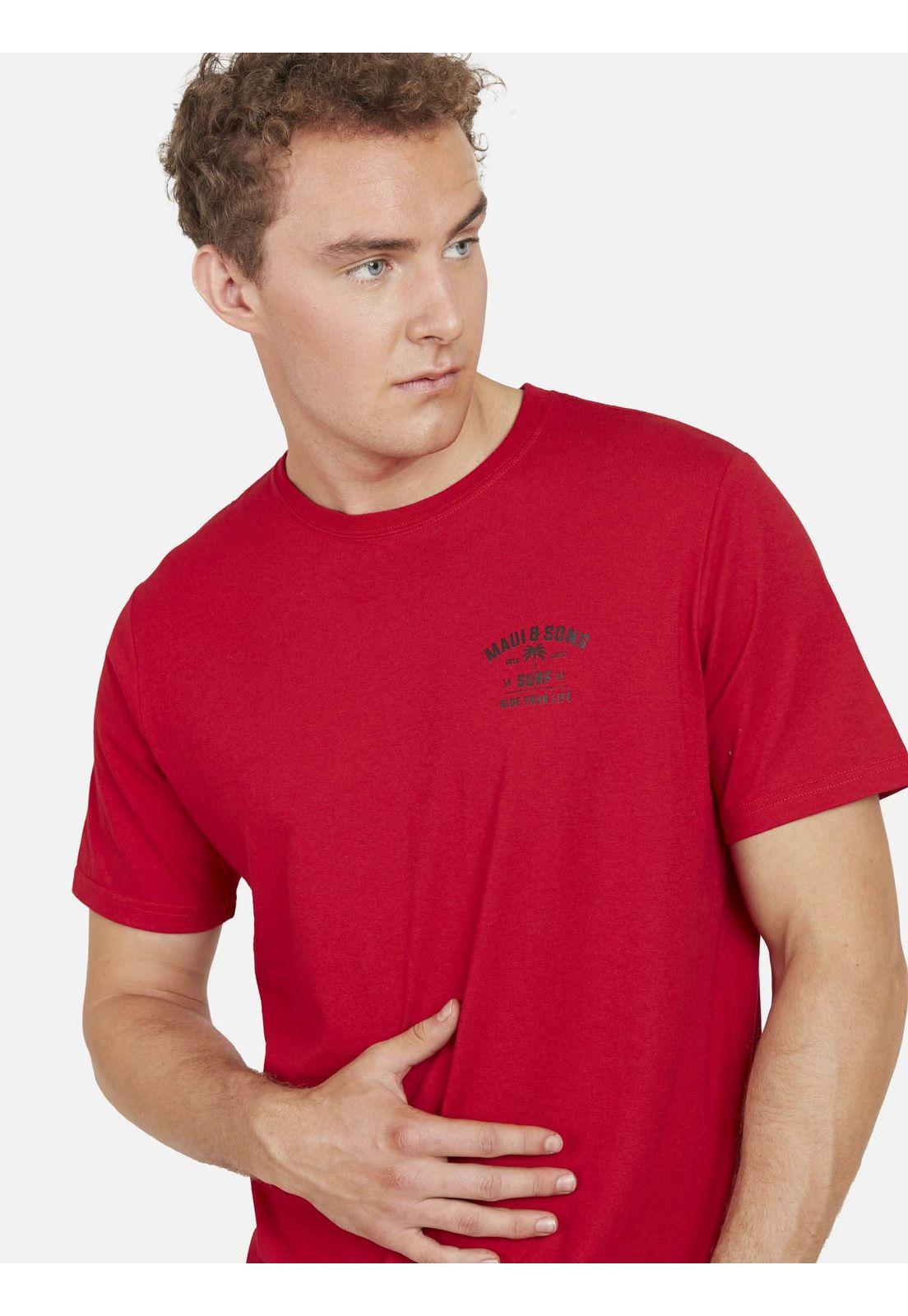 Polera GOLD COAST Hombre Rojo Maui and Sons-2