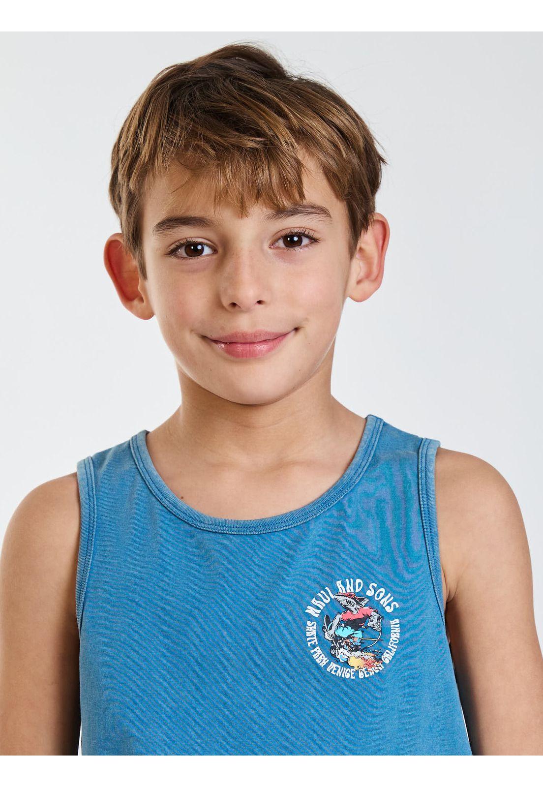 Polera SM Skate Celeste Infantil Maui and Sons-4