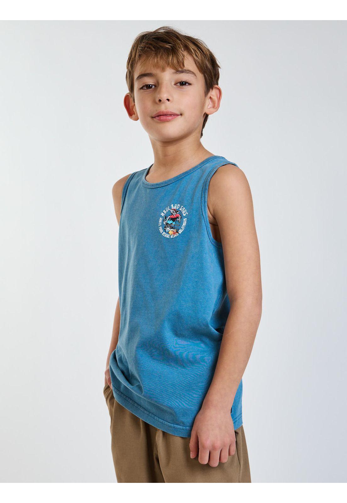 Polera SM Skate Celeste Infantil Maui and Sons-6
