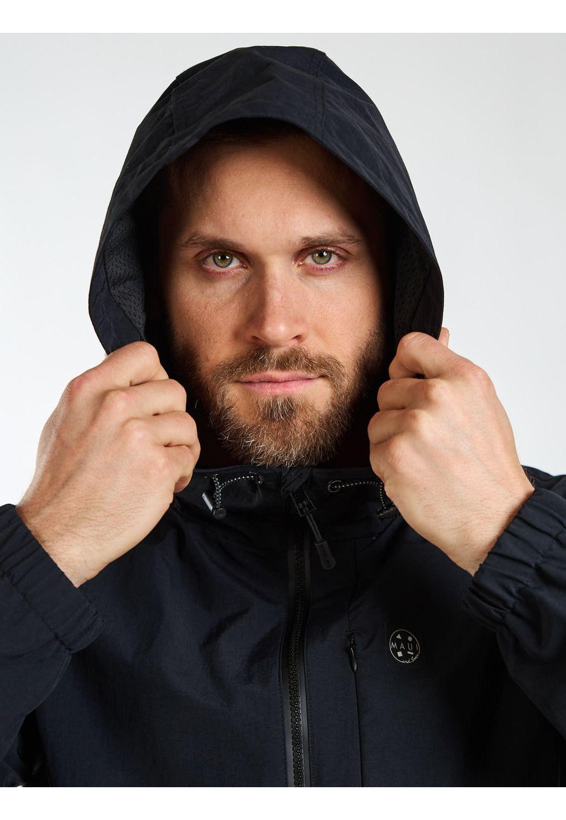 Cortaviento Wave Negro Hombre Maui and Sons-4
