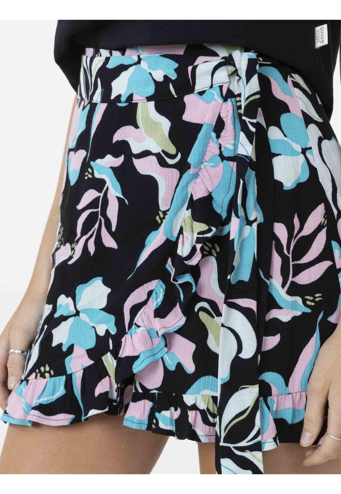 Falda MAGIC FLOWER SKIRT Mujer Multicolor Maui And Sons-3