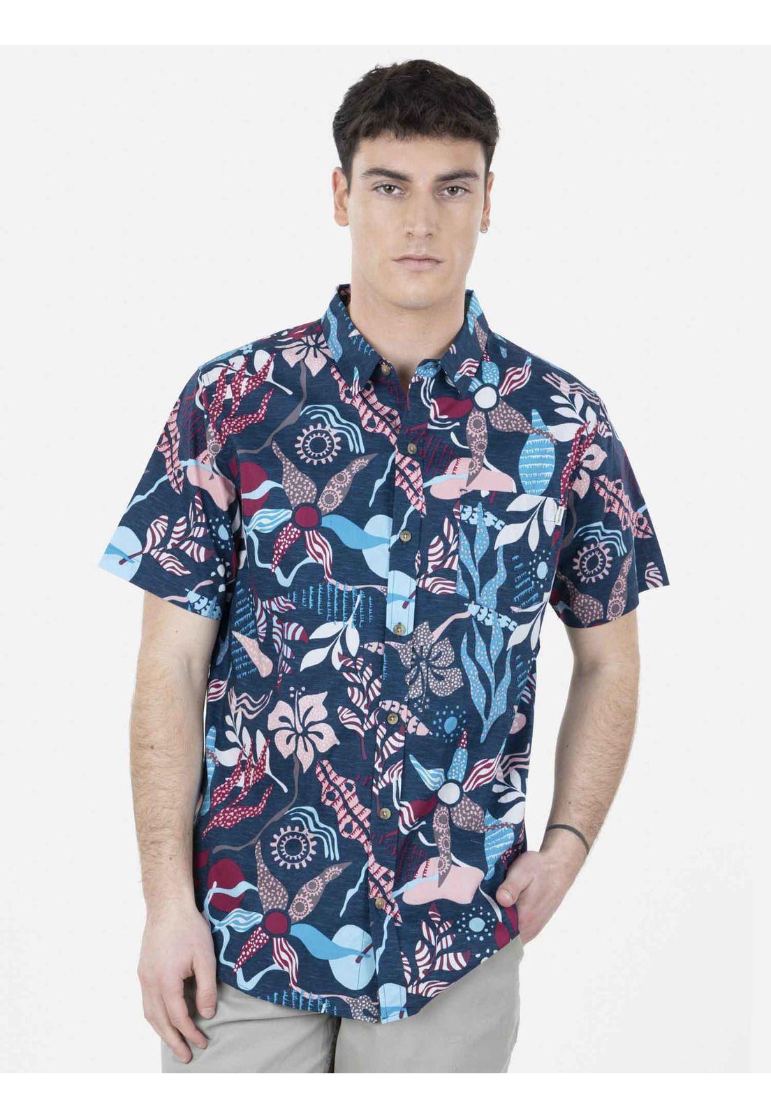 Camisa MIXED FOLIAGE Hombre Multicolor Maui and Sons-0