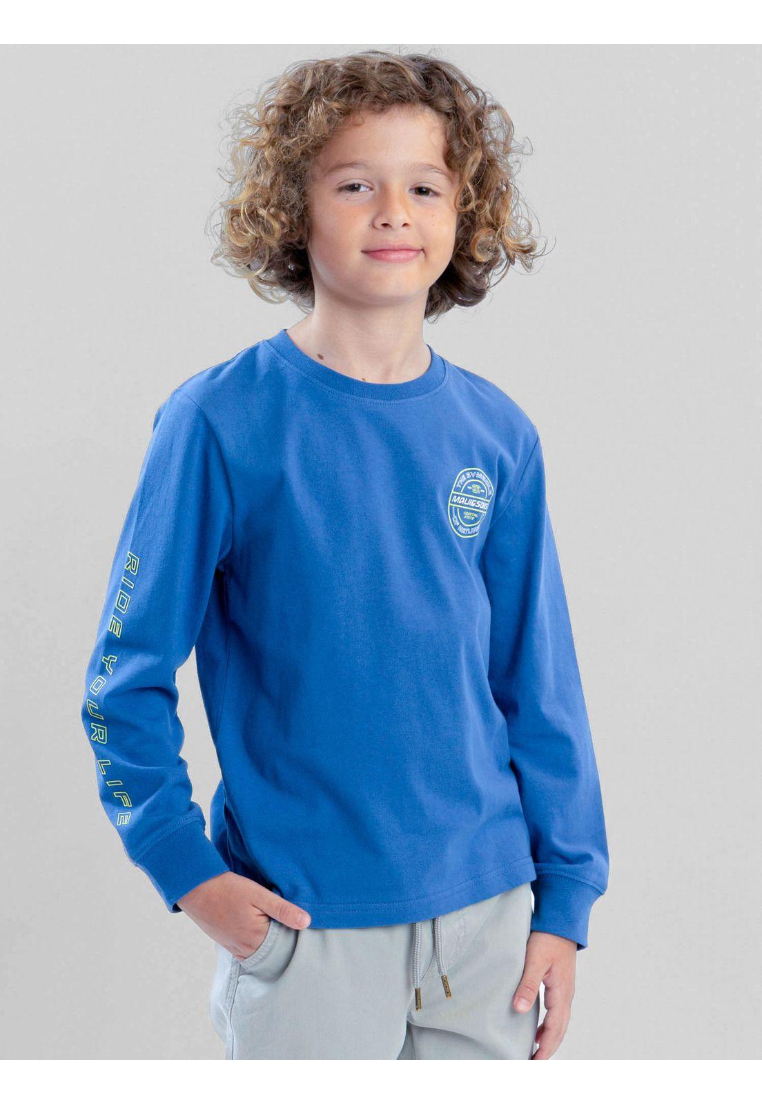 Polera ML Lowtide Celeste Infantil Maui And Sons-0