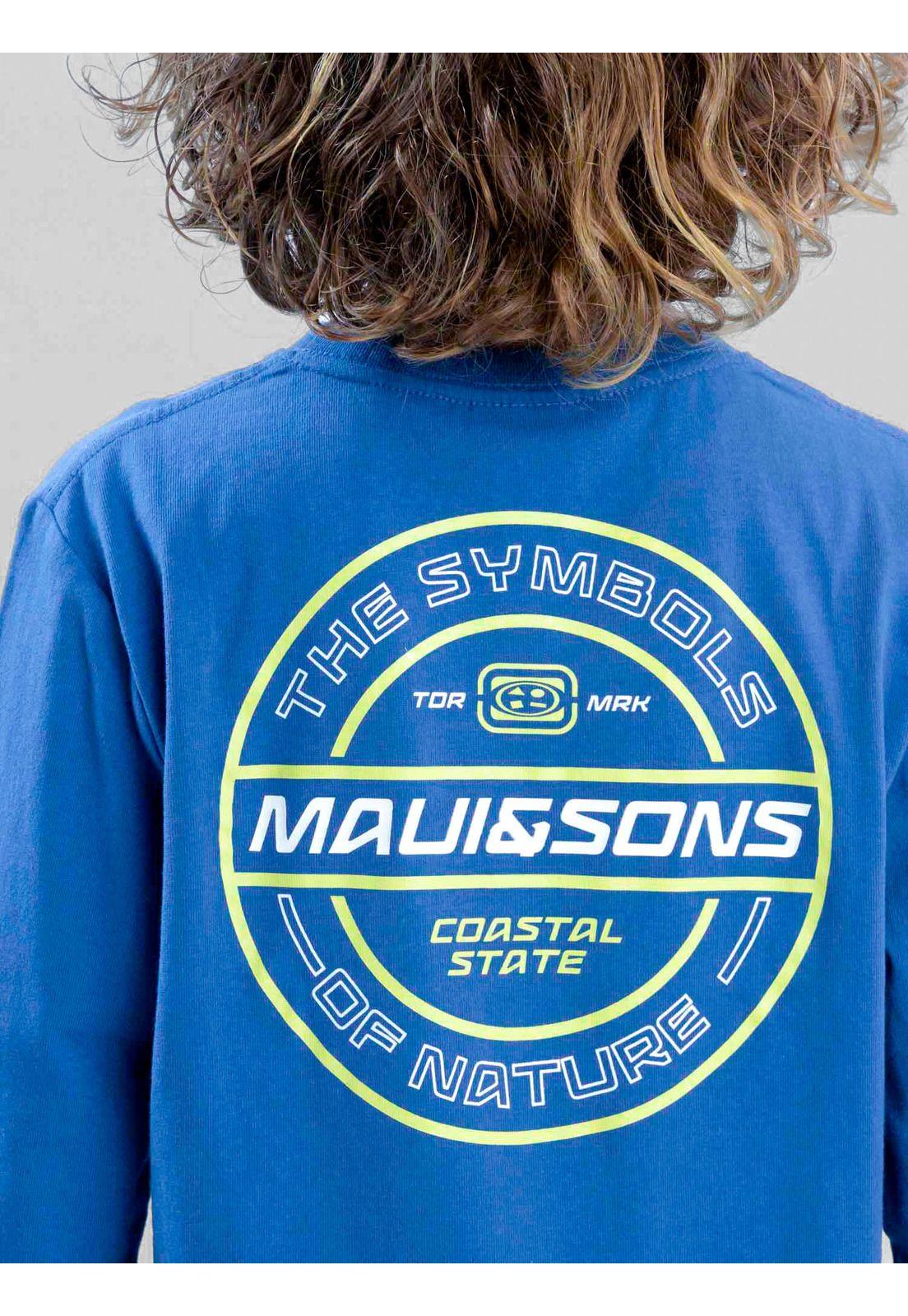 Polera ML Lowtide Celeste Infantil Maui And Sons-3