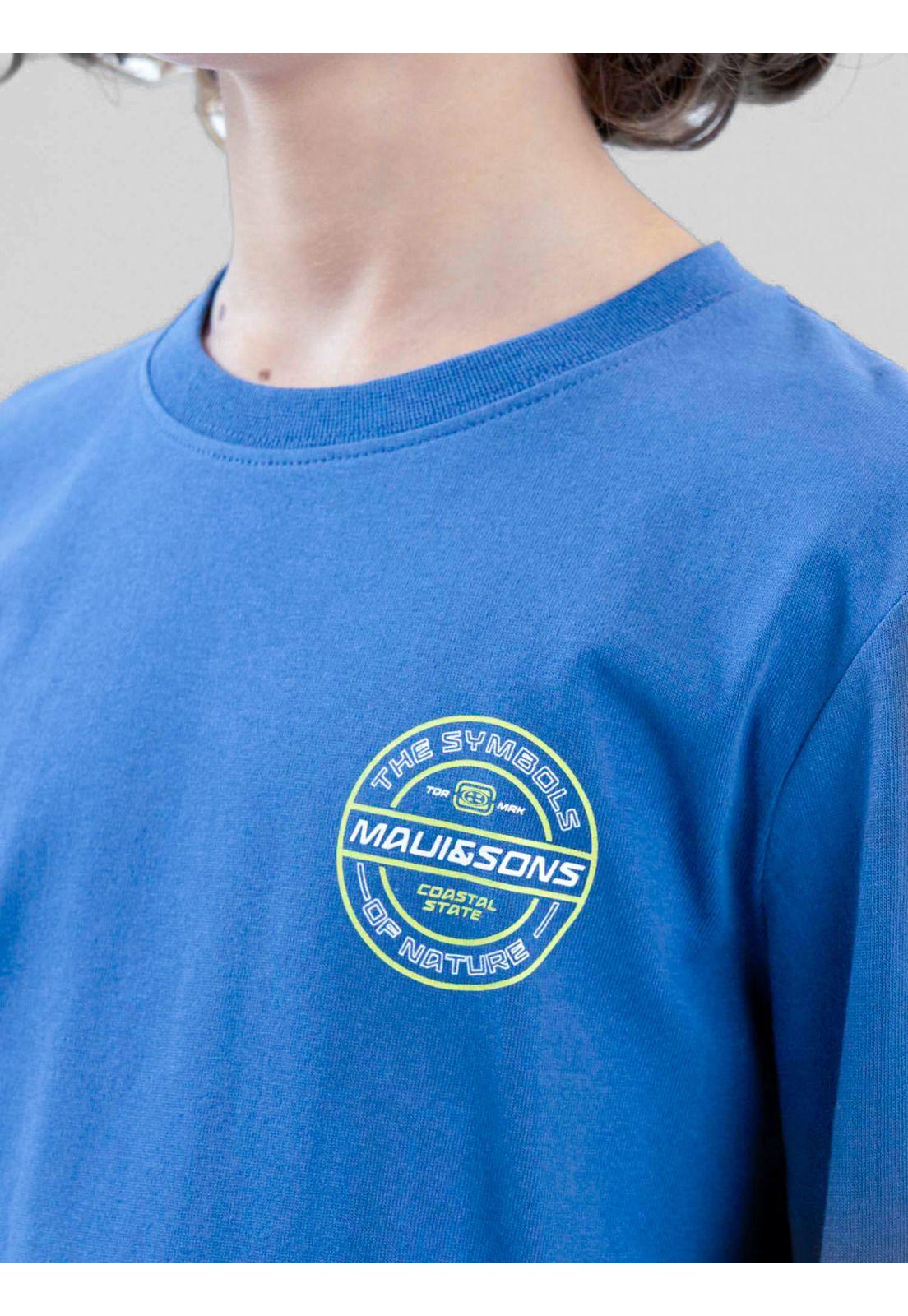 Polera ML Lowtide Celeste Infantil Maui And Sons-4