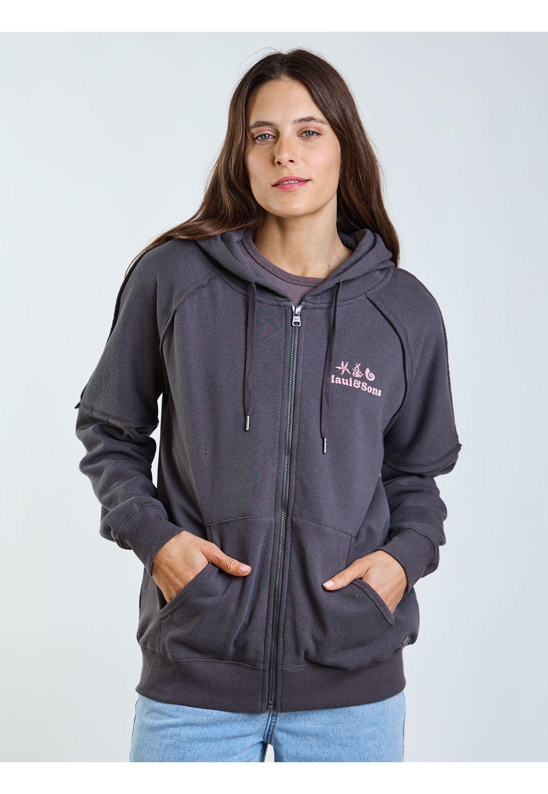Poleron FZ Keanu Gris Mujer Maui and Sons-0