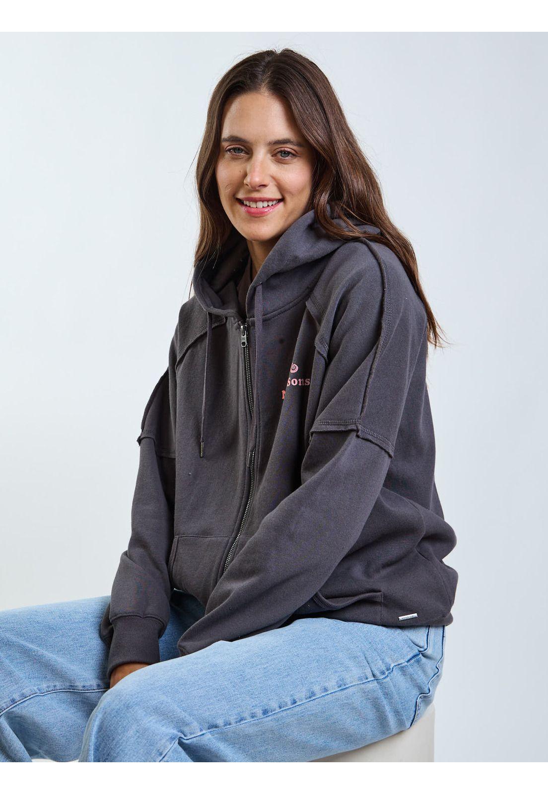 Poleron FZ Keanu Gris Mujer Maui and Sons-7