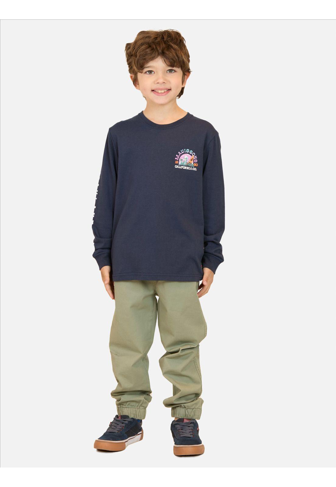 Polera ML Tiki Warrior Azul Infantil Maui And Sons-3