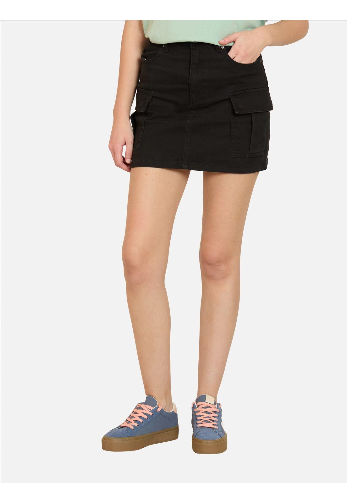 Falda Arenka Negro Mujer Maui And Sons-0