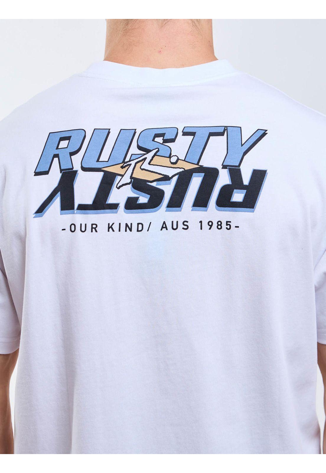 Polera MC Double Or Quits Blanco Hombre Rusty-6