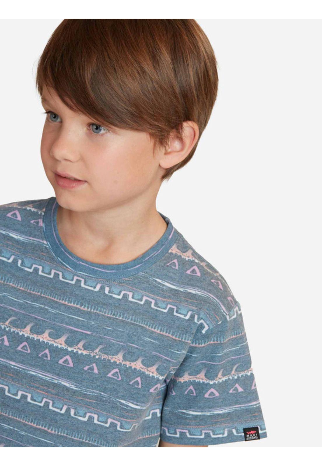 Polera Symbols Greca Hawaii Kids Niño Multicolor Maui And Sons-2