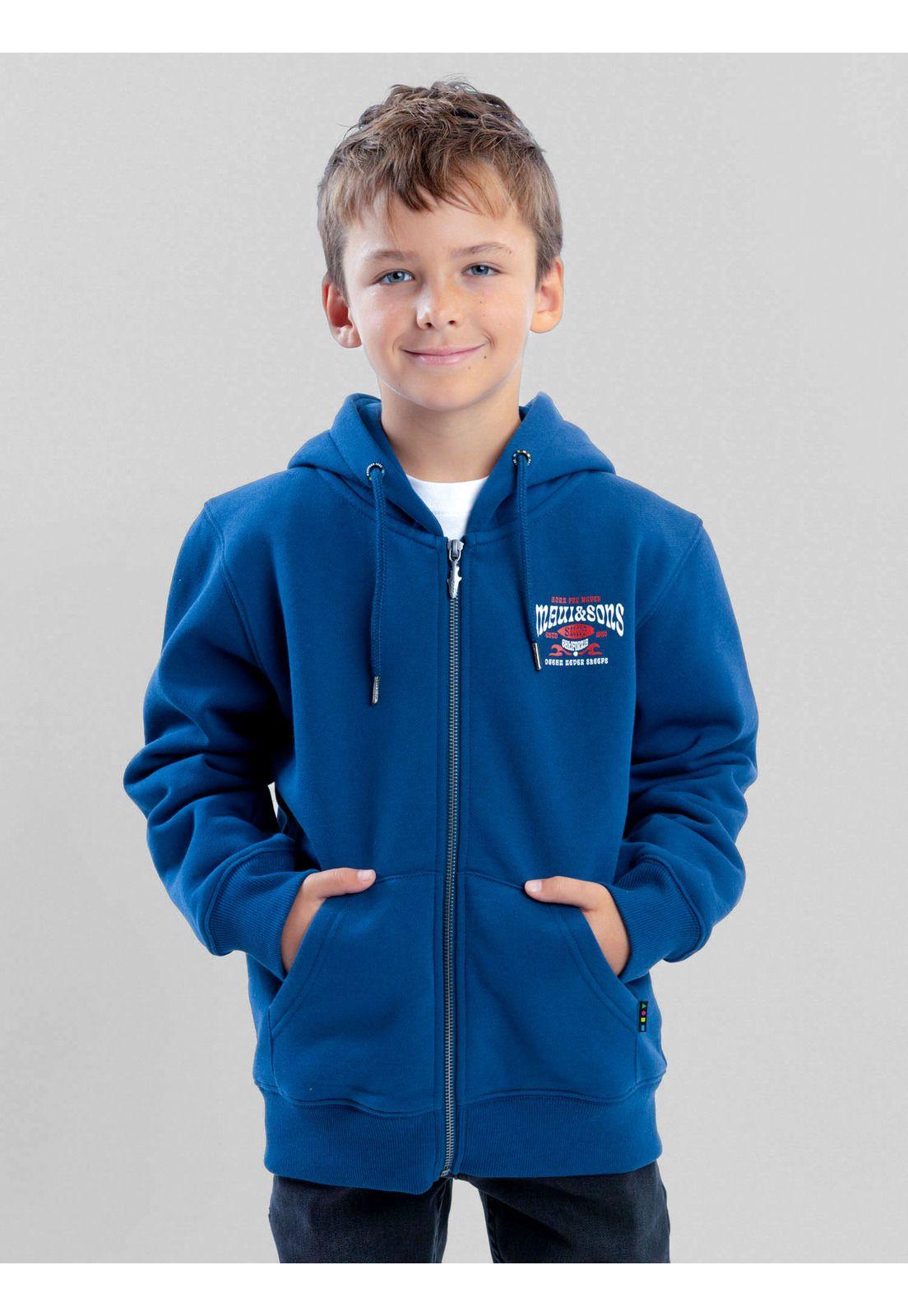 Poleron FZ Skyward Celeste Infantil Maui And Sons-0