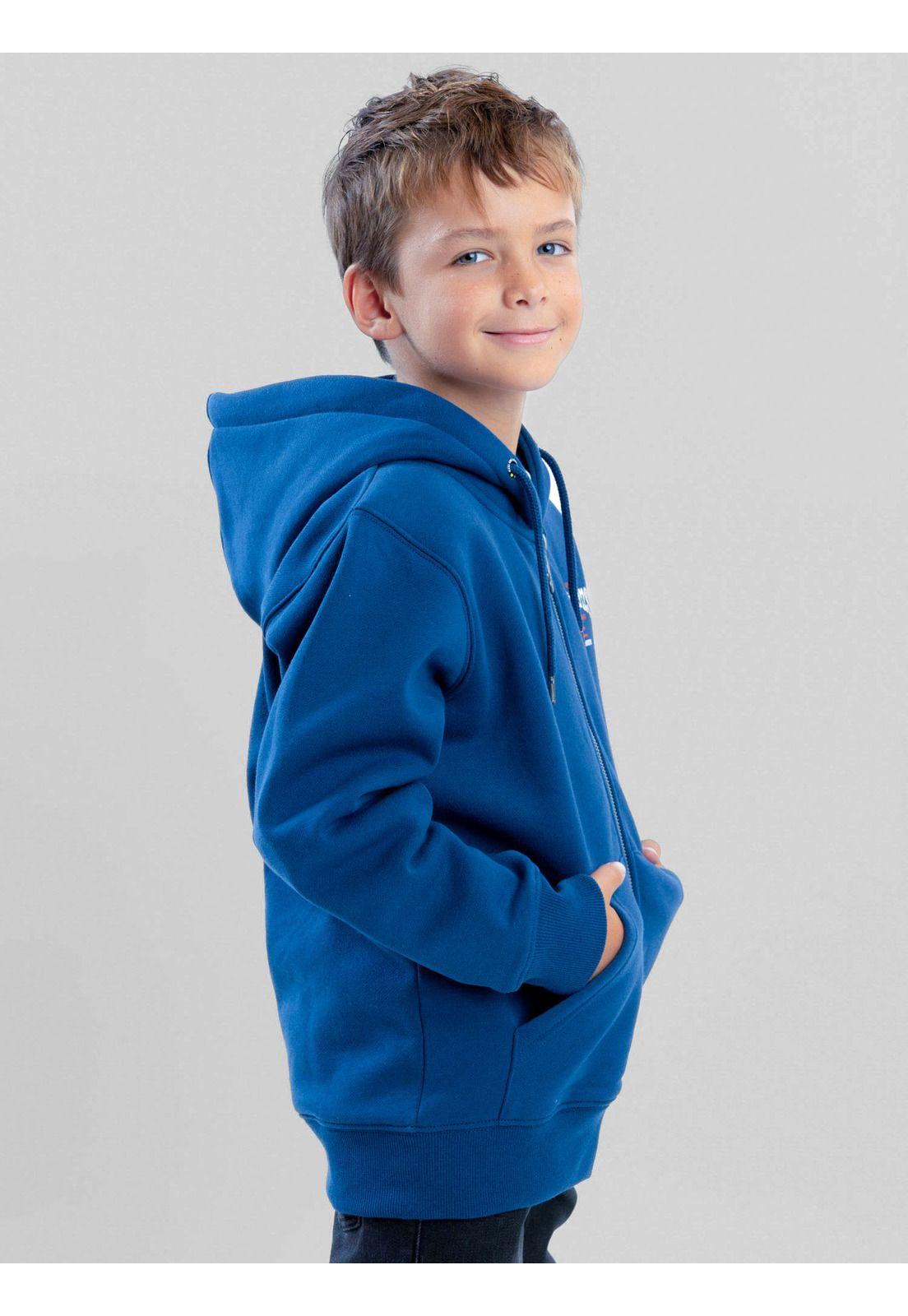 Poleron FZ Skyward Celeste Infantil Maui And Sons-1