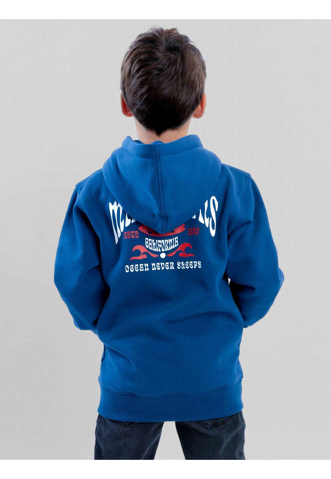 Poleron FZ Skyward Celeste Infantil Maui And Sons-2