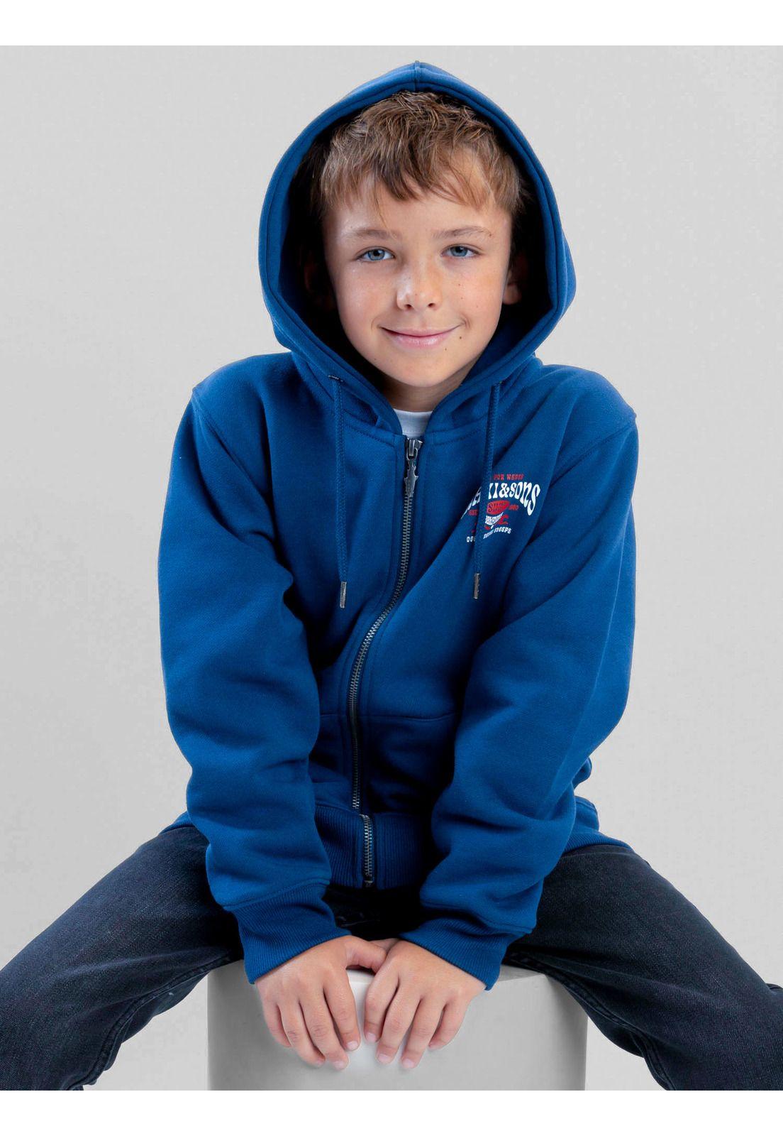 Poleron FZ Skyward Celeste Infantil Maui And Sons-5