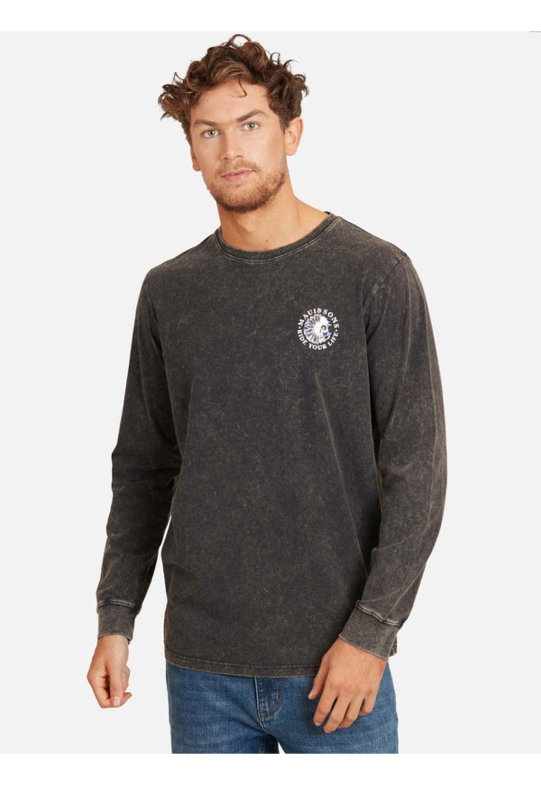 Polera Sunset In California Hombre Negro Maui And Sons-0